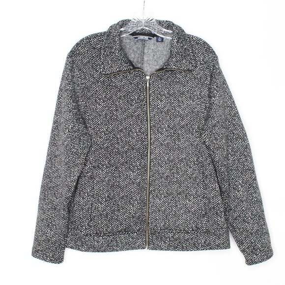 Land's End Black and White Jacket - Picture 1 of 8
